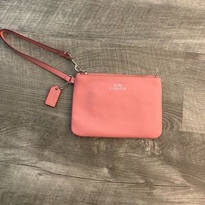 Coach pink wristlet